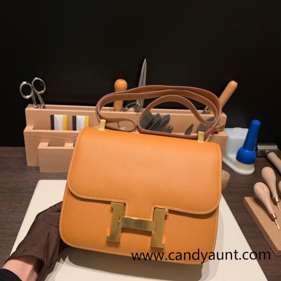 Hermes Constance 24cm Epsom 89 /Black (Noir) Gold Hardware Hermes Constance 24cm Epsom 89 /Black (Noir) Gold Hardware