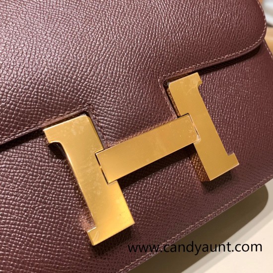 Hermes Constance 24cm Epsom 0G /Rouge Sellier Gold Hardware Hermes Constance 24cm Epsom 0G /Rouge Sellier Gold Hardware
