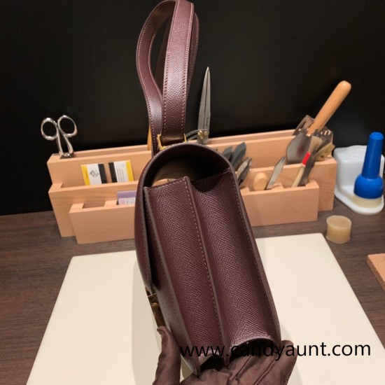 Hermes Constance 24cm Epsom 0G /Rouge Sellier Gold Hardware Hermes Constance 24cm Epsom 0G /Rouge Sellier Gold Hardware