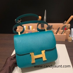 Hermes Constance 24cm epsom Z6 /Malachite Gold Hardware