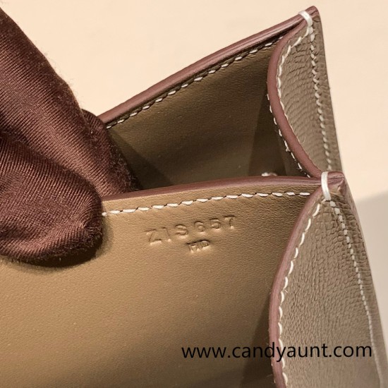 Hermes Constance 24cm epsom 18 /Étoupe Grey Silver Hardware Hermes Constance 24cm epsom 18 /Étoupe Grey Silver Hardware