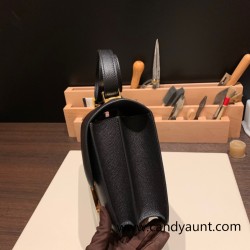 Hermes Constance 24cm Epsom 89 /Black (Noir) Gold Hardware