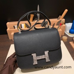Hermes Constance 24cm epsom 89 /Black (Noir)