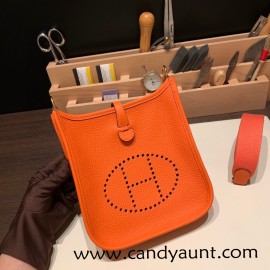HERMES TPM Mini Evelyn Clemence M8/Gris Asphalt SilverHardware