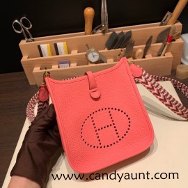 HERMES TPM Mini Evelyn Clemence 5H Cyclamen