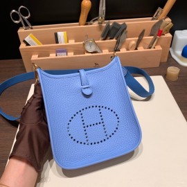 HERMES TPM Mini Evelyn Clemence 63/Vert Amande SilverHardware