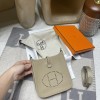 HERMES TPM Mini Evelyn Clemence 10 /Craie&1Z/Jaune Poussin SilverHardware
