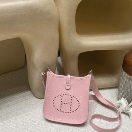 HERMES TPM Mini Evelyn Clemence 80 /Pearl Grey GoldHardware