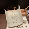 Hermes Evelyn 29cm Clemence 18 80 /Pearl Grey Gold Hardware