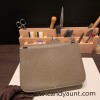 25cm Halzan CLEMENCE  TC  18 /Étoupe Grey  Silver Hardware  Full Handmade