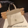 25cm Halzan CLEMENCE  TC  10 /Craie  Gold Hardware Full Handmade