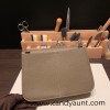 25cm Halzan CLEMENCE  TC  18/Étoupe Grey   Silver Hardware   Full Handmade