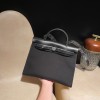 hebag 31 2WAY Herbag Zip 31 Twill Ash Canvas Material  Black (Noir) Full Handmade