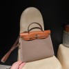 hebag 31 2WAY Herbag Zip 31 Twill Ash Canvas Material  Étoupe Grey  Full Handmade