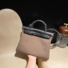 hebag 31 2WAY Herbag Zip 31 Twill Ash Canvas Material  Étoupe Grey Full Handmade