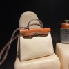 hebag 31 2WAY Herbag Zip 31 Twill Ash Canvas Material  Craie Full Handmade