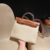 hebag 31 2WAY Herbag Zip 31 Twill Ash Canvas Material  Craie Full Handmade