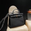 hebag 31 2WAY Herbag Zip 31 Twill Ash Canvas Material  89 Black   Full Handmade