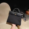 hebag 31 2WAY Herbag Zip 31 Twill Ash Canvas Material  89 Black   Full Handmade
