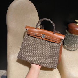 hebag 31 2WAY Herbag Zip 31 Twill Ash Canvas Material  Full Handmade