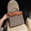 hebag 31 2WAY Herbag Zip 31 Twill Ash Canvas Material  Full Handmade