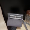 85/Ardoise   Shoulder Bag Halzan Zip MiniSilver HardwareSilver Hardware  Full Handmade