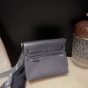 85/Ardoise   Shoulder Bag Halzan Zip MiniSilver HardwareSilver Hardware  Full Handmade