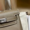  kelly ケリー ダブルショルダーバッグ Kelly jump スイフト swift 18 Étoupe Grey エトゥープ シルバー金具  ダブルショルダーバッグ 
