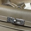  kelly ケリー ダブルショルダーバッグ Kelly jump スイフト swift 18 Étoupe Grey エトゥープ シルバー金具  ダブルショルダーバッグ 
