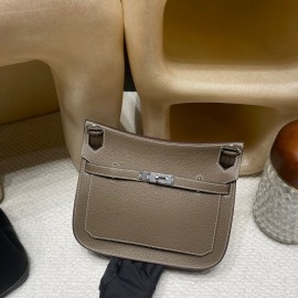 Jypsiere 28cm Clemence 18  Étoupe Grey Silver Hardware  Full Handmade   