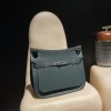Jypsiere 28cm Clemence Silver Hardware   6O Vert Cypres  Full Handmade
