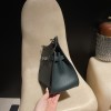Jypsiere 28cm Clemence Silver Hardware   6O Vert Cypres  Full Handmade