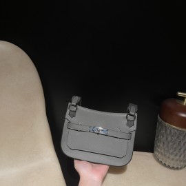 【jypsiere mini】 0L/Gris Meyer Silver Hardware  Fully Hand-Stitched 