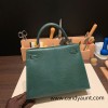 Hermes Kelly 25cm sellier Lizard 2Q /Vert Anglais Gold Hardware Full Handmade 005