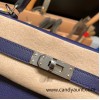 Hermes Kelly 25cm evercolor M3/ Blue Encre& Framboise Silver Hardware  Full Handmade 013