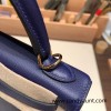 Hermes Kelly 25cm evercolor M3/Blue Encre& Framboise Gold Hardware Full Handmade 014