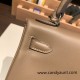 Hermes Kelly 25cm Jonathan 37/Gold Silver Hardware Full Handmade 017