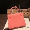 Hermes Kelly 25cm togo K4/ Rose d’ete Gold Hardware Full Handmade 031
