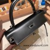 Hermes Kelly 25cm sellier box 89 /Black (Noir) Gold Hardware Full Handmade 043