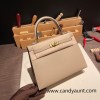 Hermes Kelly 25cm sellier Epsom S2 /Trench Gold Hardware Full Handmade 079