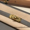Hermes Kelly 25cm sellier  Epsom 8F /Etain Gold Hardware  Full Handmade 084