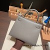 Hermes Kelly 25cm sellier  Epsom 8F /Etain Gold Hardware  Full Handmade 084