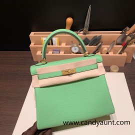 25cm Togokelly 25cm togo 3I/ Vert Criquet  Togo Full Handmade