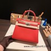 25cm Kelly  25 Togo kelly 25cm togo  S3/Rouge Cœur  Silver Hardware Full Handmade