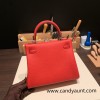 25cm Kelly  25 Togo kelly 25cm togo  S3/Rouge Cœur  Silver Hardware Full Handmade