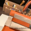 25cmTogo kelly 25cm togo  93 /Orange Silver Hardware Full Handmade