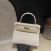 25cm Alligator（Matte） 8L /Beton (Béton) Gold Hardware Full Handmade