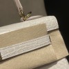 25cm Alligator（Matte） 8L /Beton (Béton) Gold Hardware Full Handmade