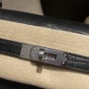 25cm Alligator（Matte）89/Black (Noir) Silver Hardware Full Handmade