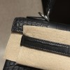 25cm Alligator（Matte）89/Black (Noir) Silver Hardware Full Handmade
